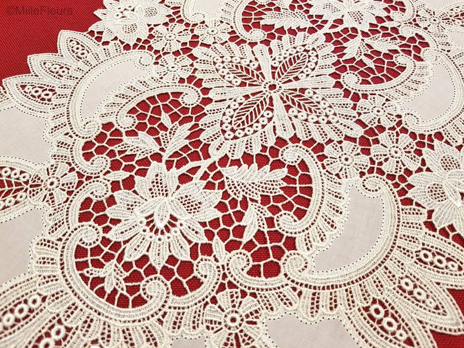 Rechthoek Kant Guipure Kantwerk - Mille Fleurs Tapestries