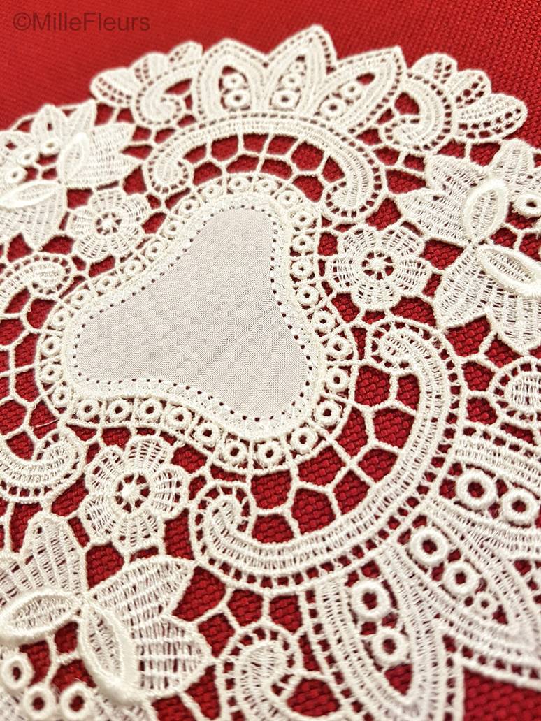 Round Lace & Brocade Guipure Lace - Mille Fleurs Tapestries