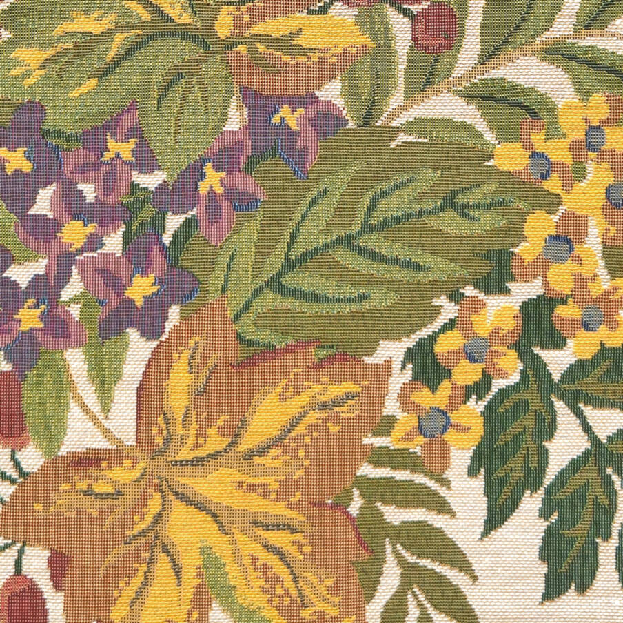 Aline, beige Fundas de cojín Flores clásico - Mille Fleurs Tapestries