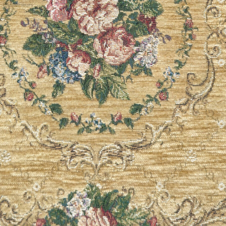 Belize, beige Tapestry cushions Classic Flowers - Mille Fleurs Tapestries