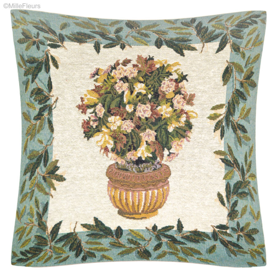 Dora, blauw Sierkussens Bloemen klassiek - Mille Fleurs Tapestries