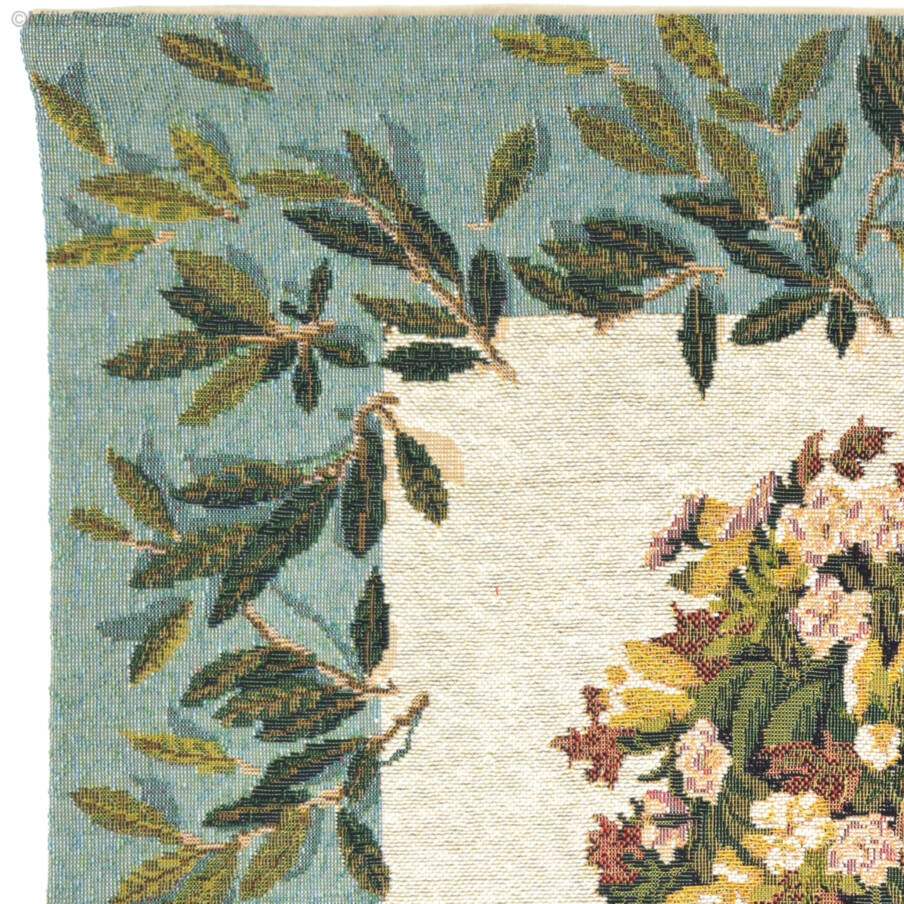 Dora, blauw Sierkussens Bloemen klassiek - Mille Fleurs Tapestries