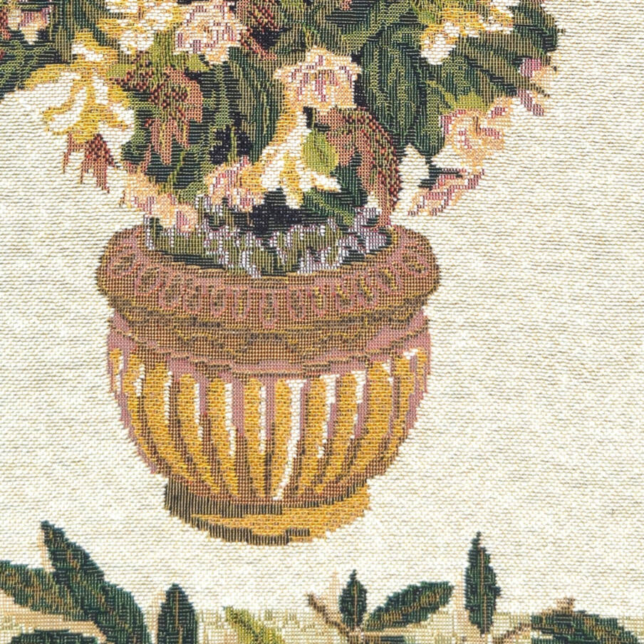 Dora, green/beige Sierkussens Bloemen klassiek - Mille Fleurs Tapestries