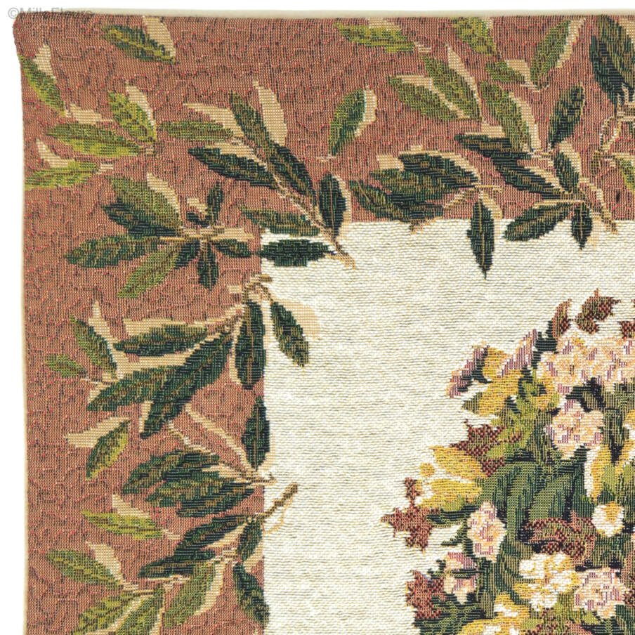 Dora, roest Sierkussens Bloemen klassiek - Mille Fleurs Tapestries