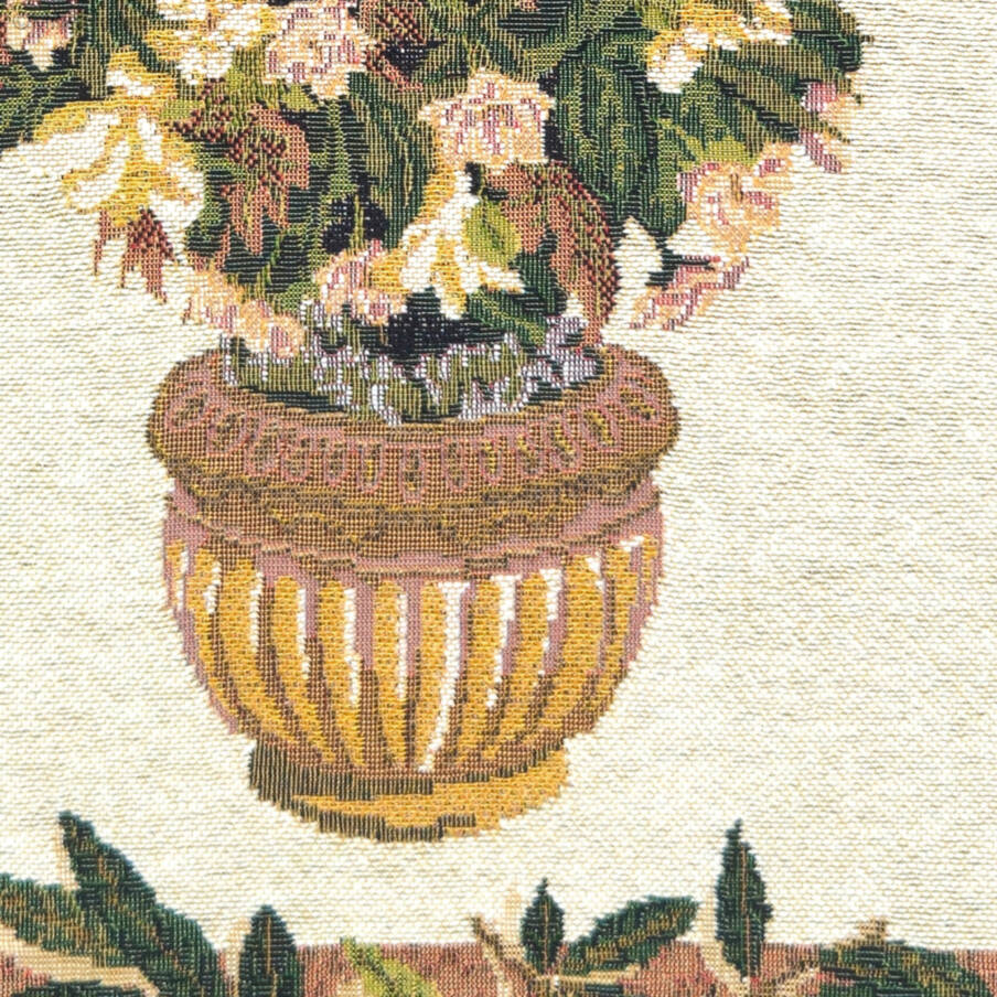 Dora, roest Sierkussens Bloemen klassiek - Mille Fleurs Tapestries