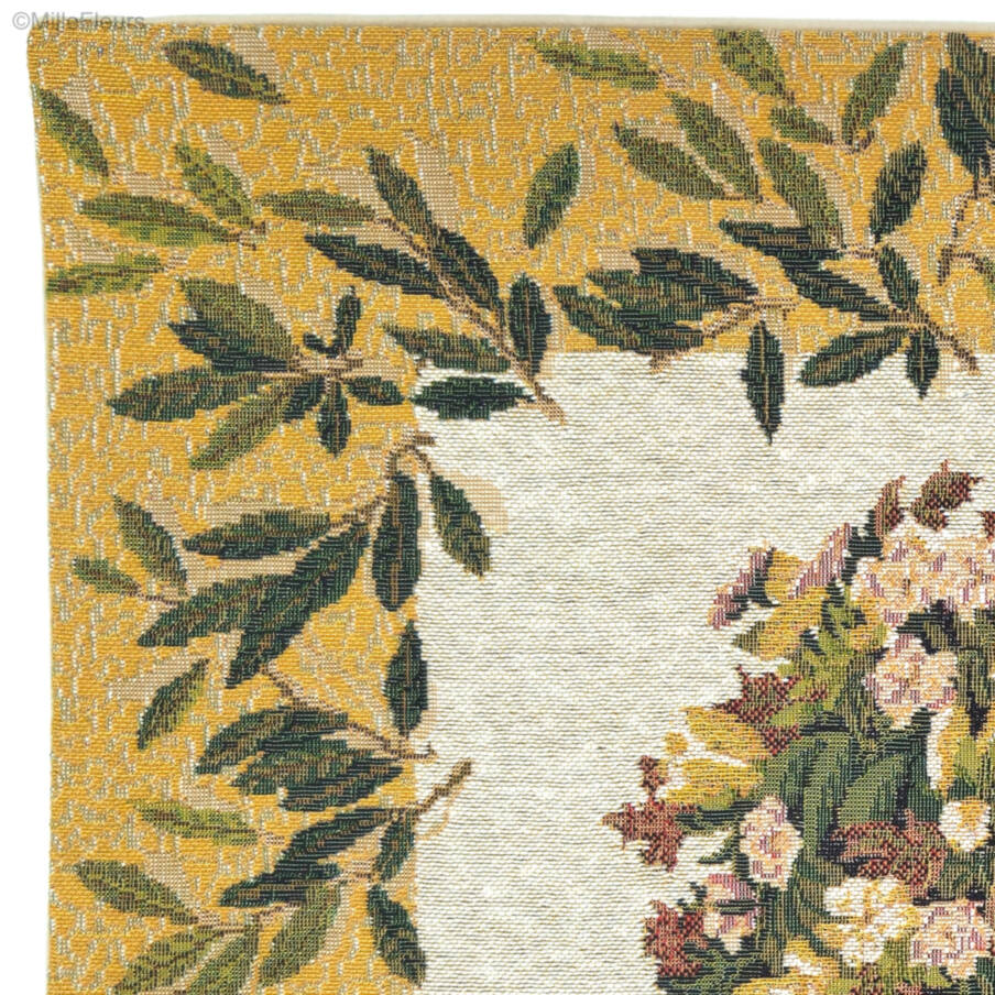Dora, yellow Tapestry cushions Classic Flowers - Mille Fleurs Tapestries