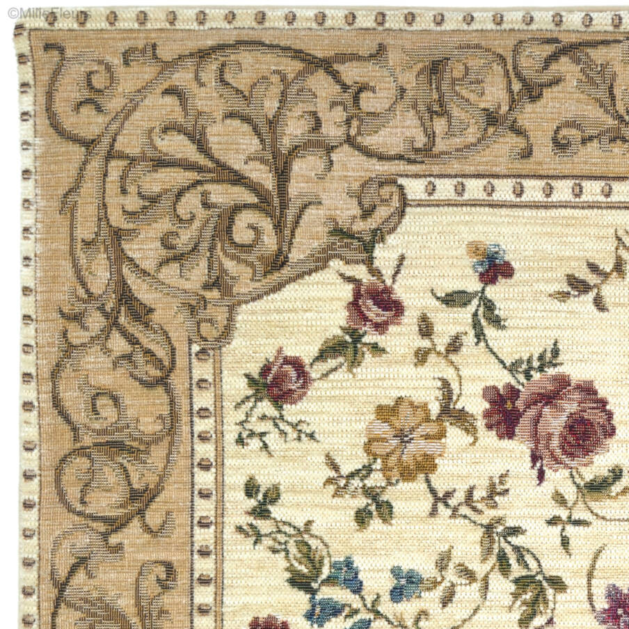 Florida, beige Tapestry cushions Classic Flowers - Mille Fleurs Tapestries