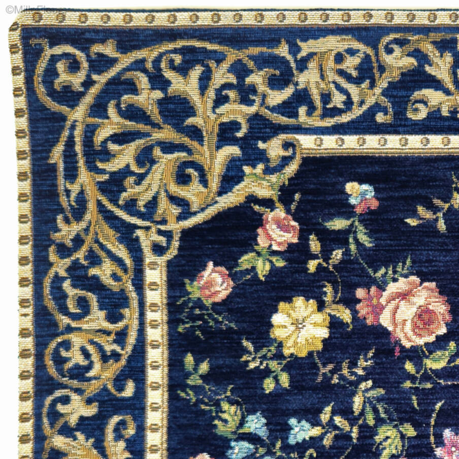 Florida, blue Tapestry cushions Classic Flowers - Mille Fleurs Tapestries