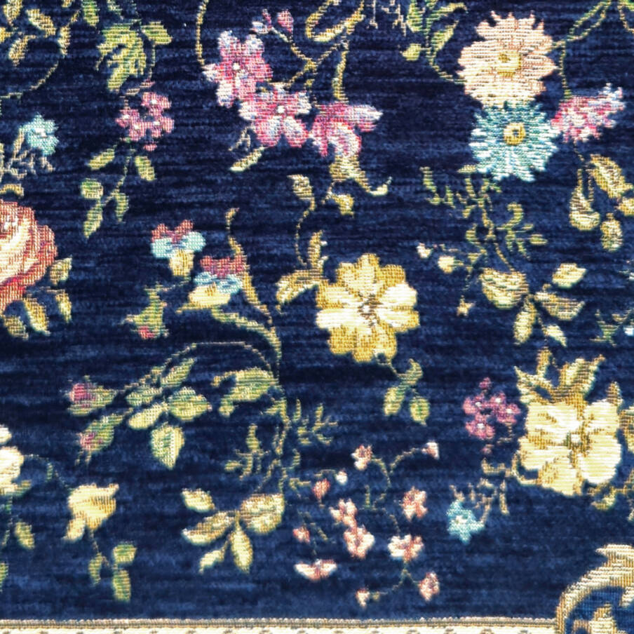 Florida, blue Tapestry cushions Classic Flowers - Mille Fleurs Tapestries