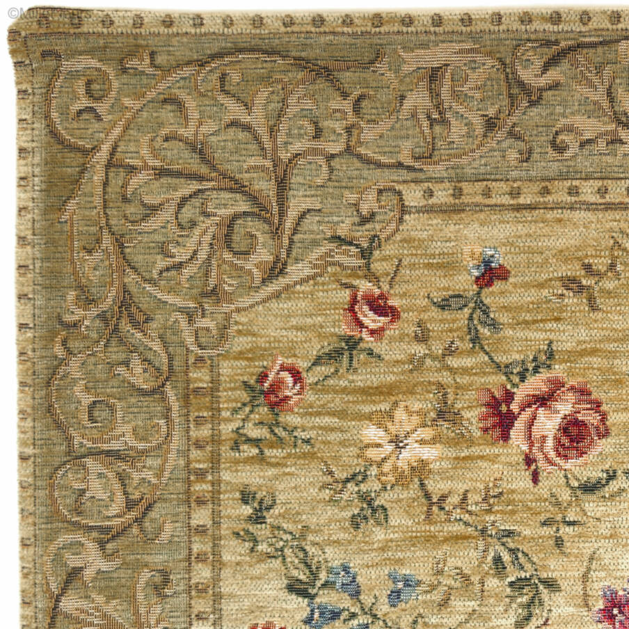 Florida, light green Tapestry cushions Classic Flowers - Mille Fleurs Tapestries