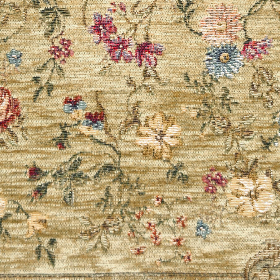 Florida, light green Tapestry cushions Classic Flowers - Mille Fleurs Tapestries