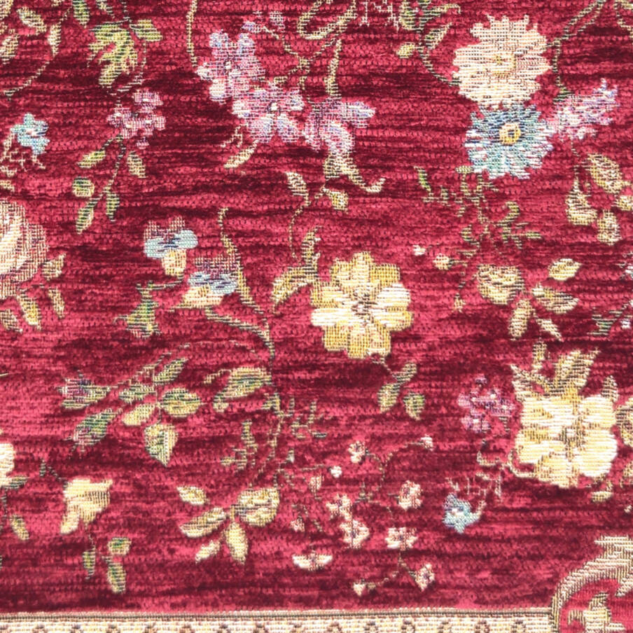 Florida, red Tapestry cushions Classic Flowers - Mille Fleurs Tapestries