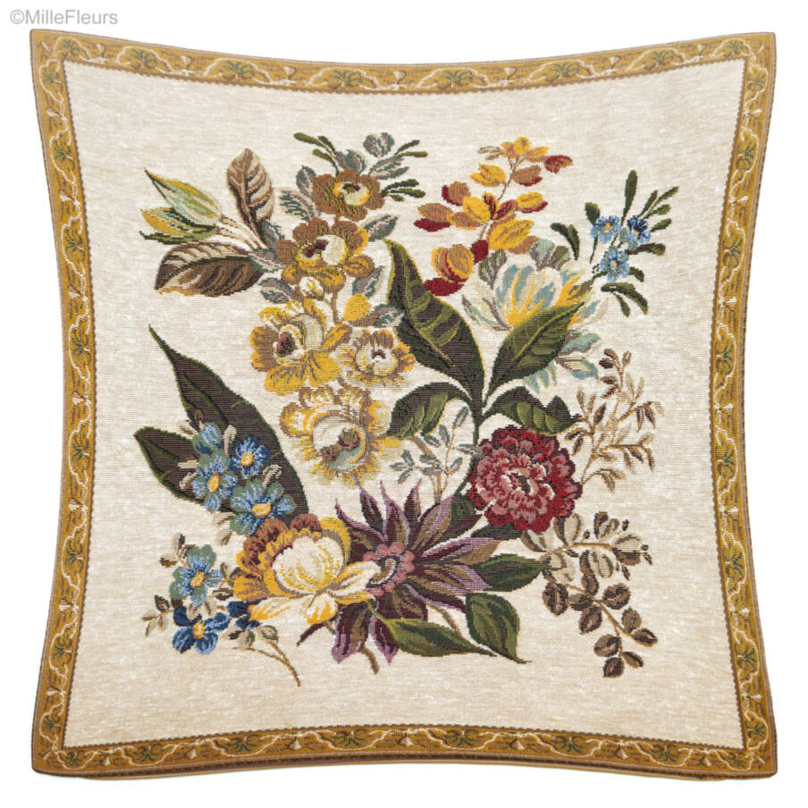 Carafe, beige Sierkussens Bloemen klassiek - Mille Fleurs Tapestries
