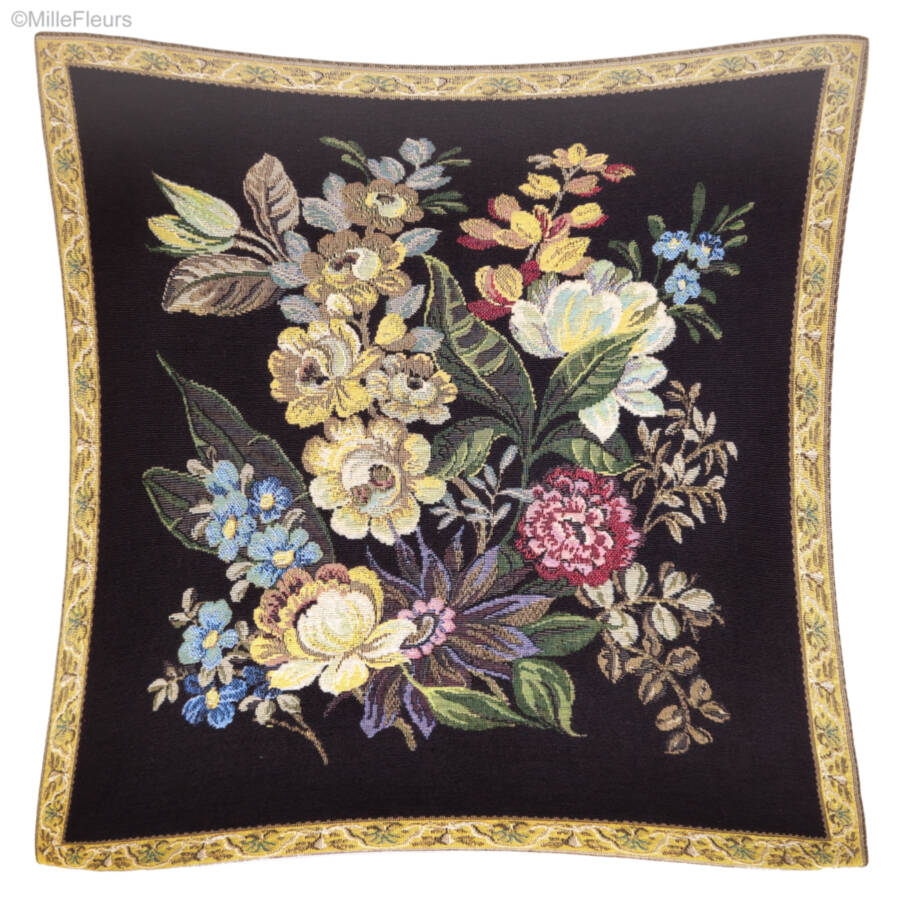 Carafe, zwart Sierkussens Bloemen klassiek - Mille Fleurs Tapestries