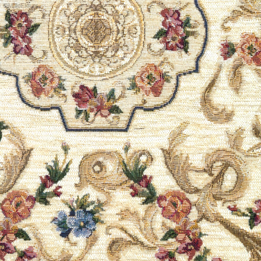 Louvre, beige Tapestry cushions Classic Flowers - Mille Fleurs Tapestries