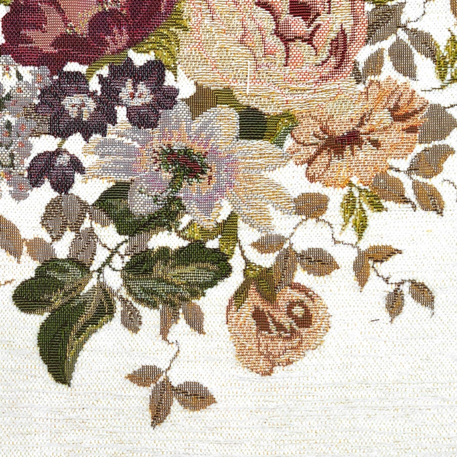 Truda, white Tapestry cushions Classic Flowers - Mille Fleurs Tapestries