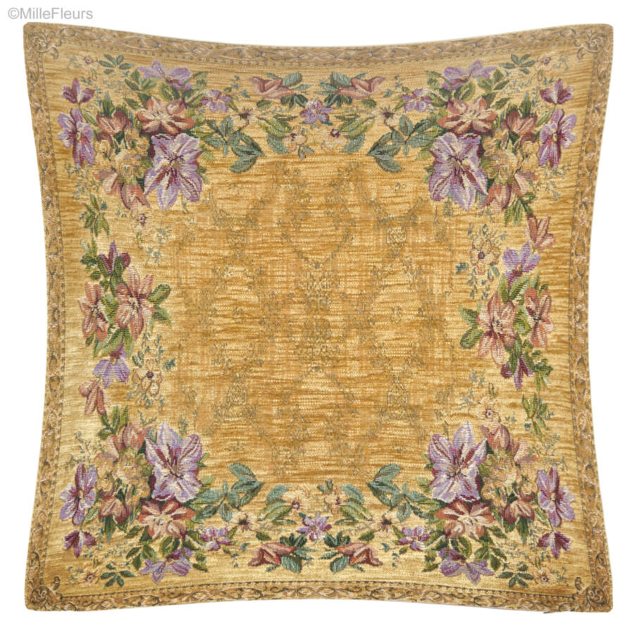 Turin, beige Tapestry cushions Classic Flowers - Mille Fleurs Tapestries