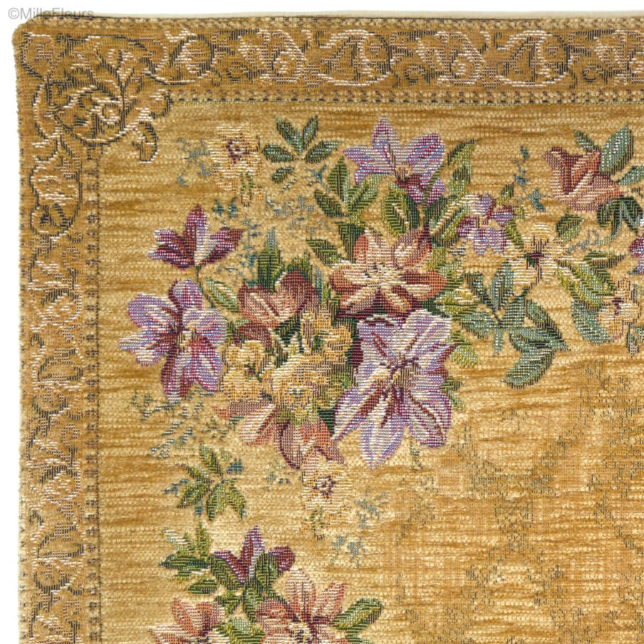 Turin, beige Tapestry cushions Classic Flowers - Mille Fleurs Tapestries