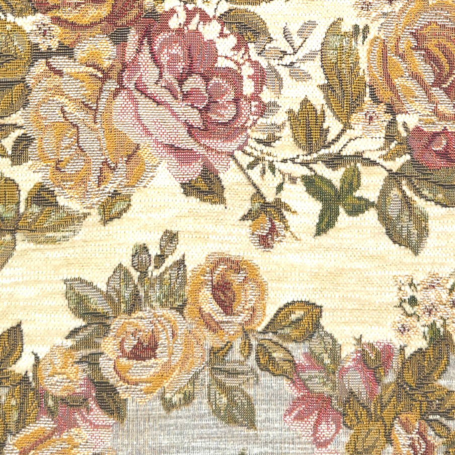 Vermont, ivoor/grijs blauw Sierkussens Bloemen klassiek - Mille Fleurs Tapestries