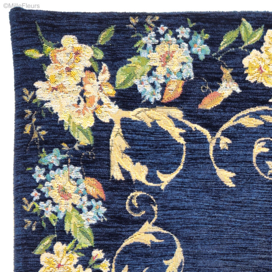 Zitta, blauw Sierkussens Bloemen klassiek - Mille Fleurs Tapestries