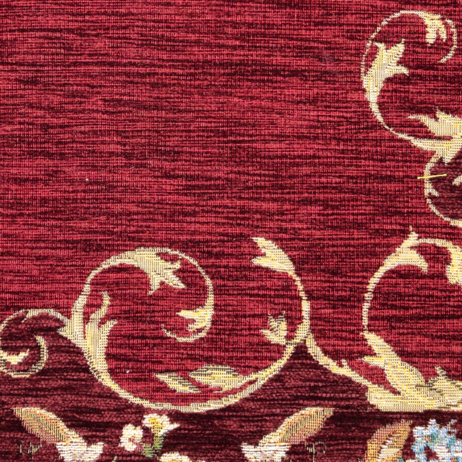 Zitta, burgundy Tapestry cushions Classic Flowers - Mille Fleurs Tapestries