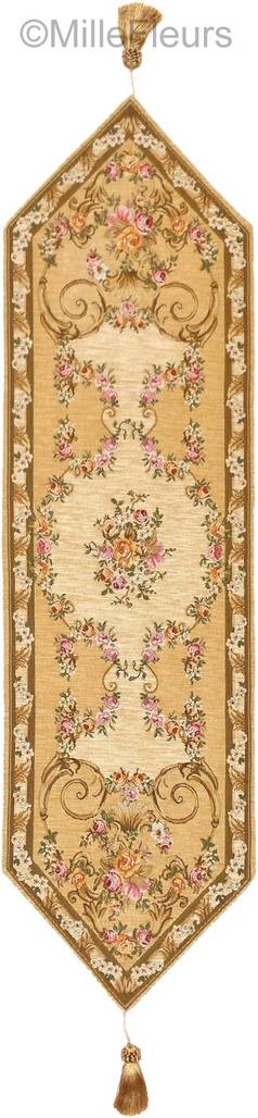 Haiti, beige Caminos de mesa Tradicional - Mille Fleurs Tapestries