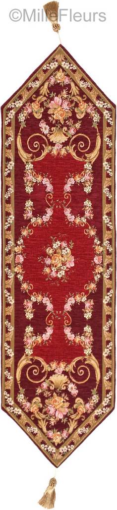 Haiti, red Tapestry runners Traditional - Mille Fleurs Tapestries