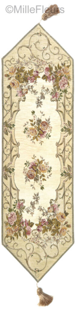 Vermont, ivoor/beige Tafellopers Traditioneel - Mille Fleurs Tapestries
