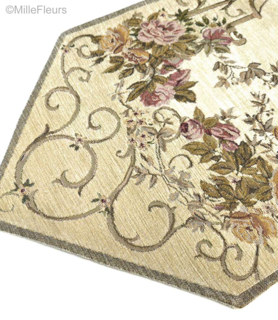 Vermont, ivoor/beige Tafellopers Traditioneel - Mille Fleurs Tapestries
