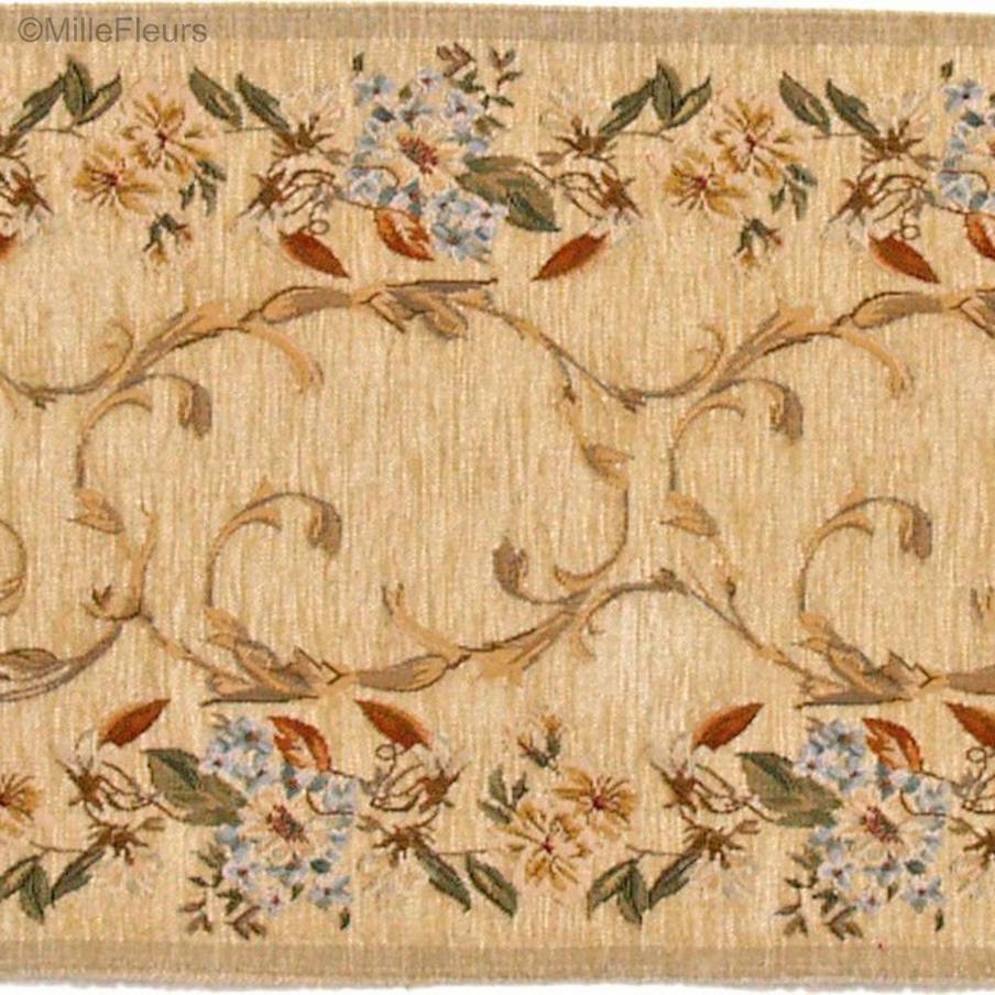 Zitta, marfil Caminos de mesa Tradicional - Mille Fleurs Tapestries