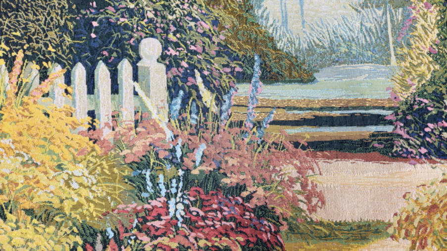 Rustige Tuin Wandtapijten Kastelen en Tuinen - Mille Fleurs Tapestries