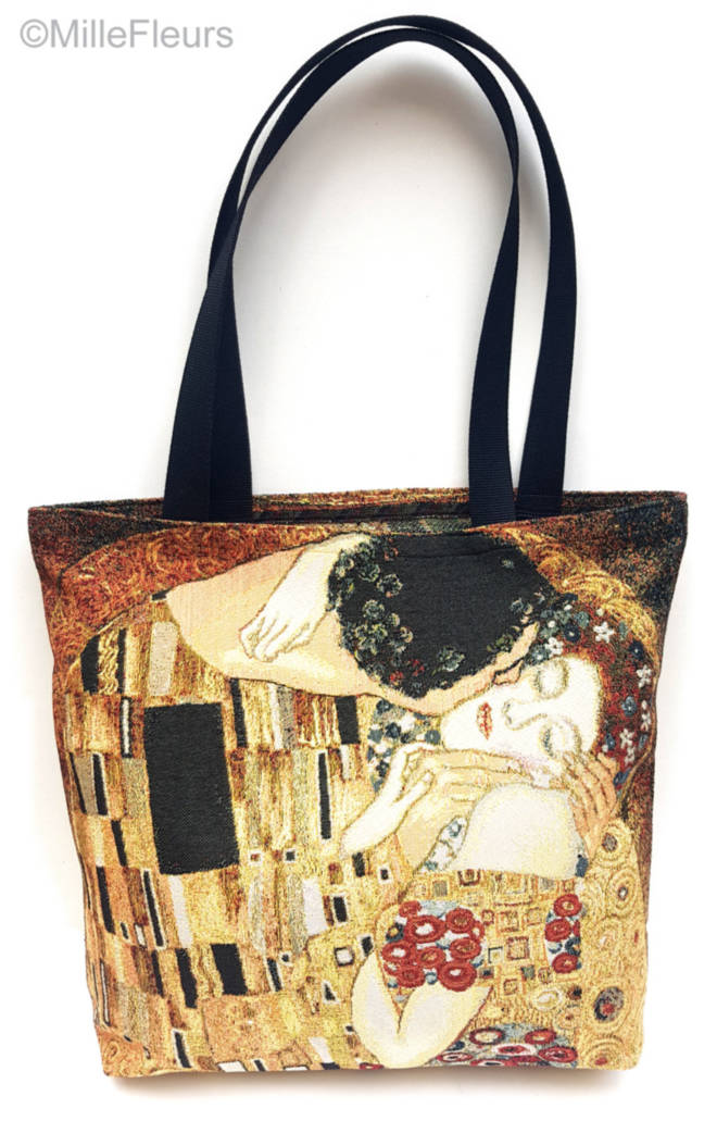Le Baiser (Klimt) Shoppers Gustav Klimt - Mille Fleurs Tapestries