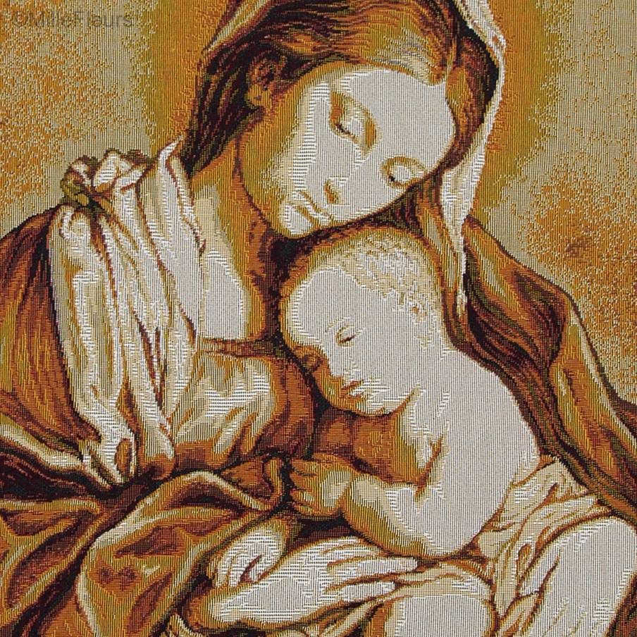 Madonna and Child, ochre Wall tapestries Religious - Mille Fleurs Tapestries