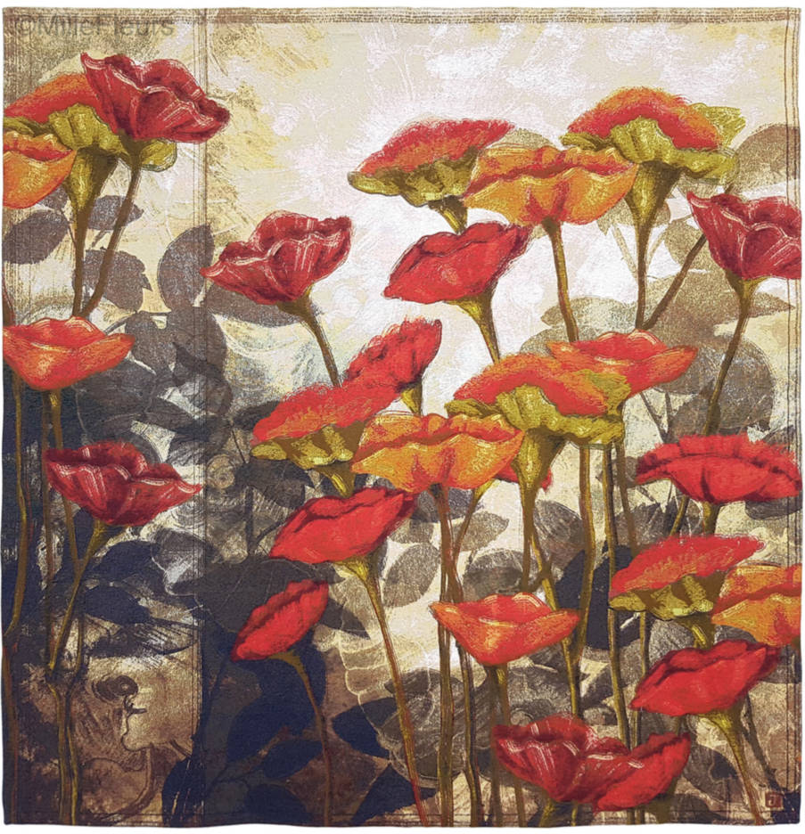 Red Storm I (Jeana) Tapisseries murales Art Edition - Mille Fleurs Tapestries
