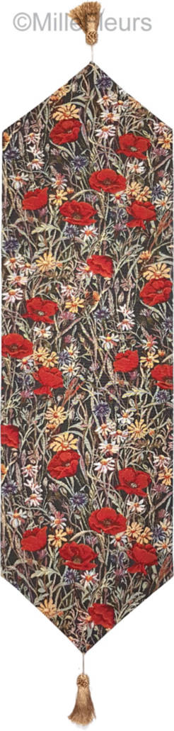 Poppy Meadow Tapestry runners Flowers - Mille Fleurs Tapestries