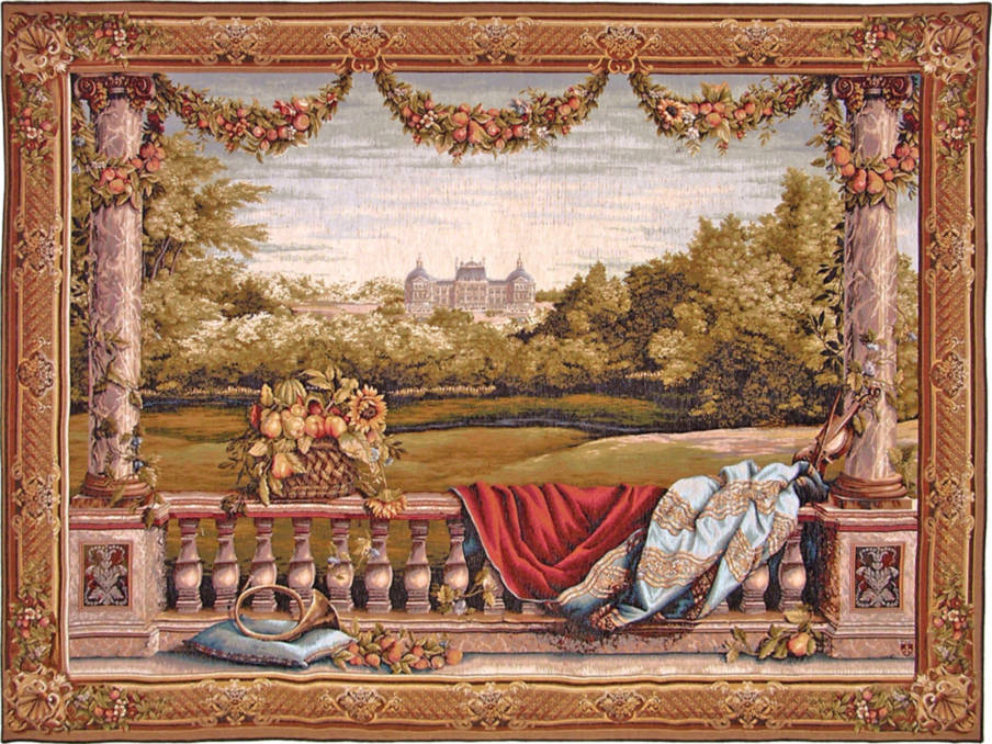 Kasteel Bellevue Wandtapijten Wandtapijten met Zijde - Mille Fleurs Tapestries