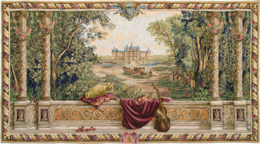 Castle in Greenery Wall tapestries Tapestries with Silk - Mille Fleurs Tapestries