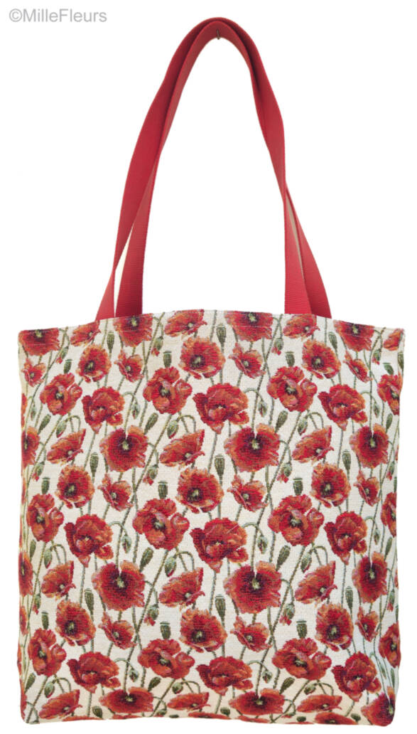 Flanders Fields Tote Bags Flowers - Mille Fleurs Tapestries