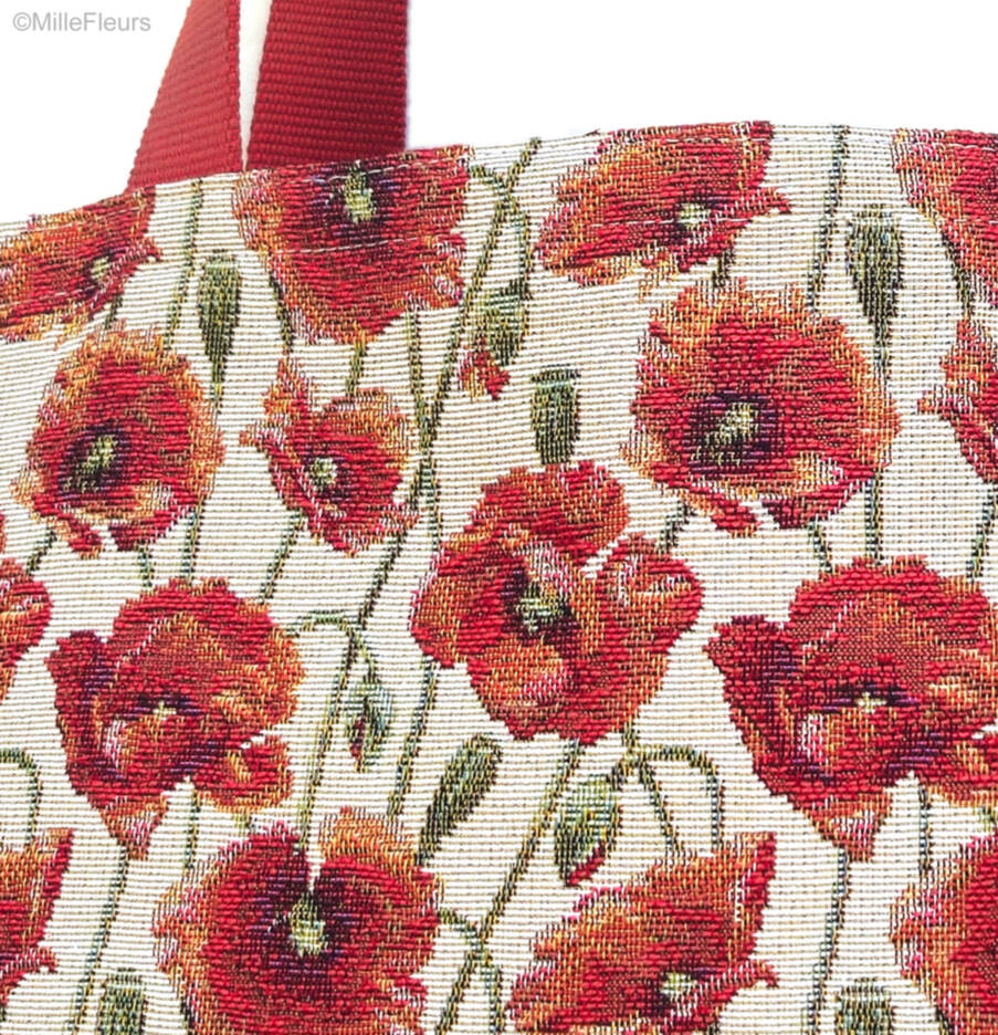 Flanders Fields Tote Bags Flowers - Mille Fleurs Tapestries