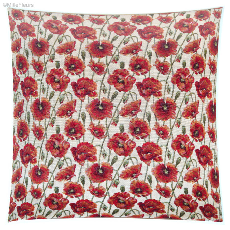 Vlaamse Velden Sierkussens Klaprozen - Mille Fleurs Tapestries