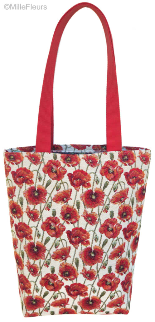 Flanders Fields Tote Bags Flowers - Mille Fleurs Tapestries