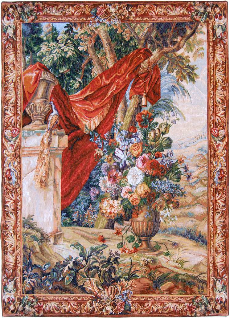 Bouquet with Drape Wall tapestries Floral and Landscapes - Mille Fleurs Tapestries