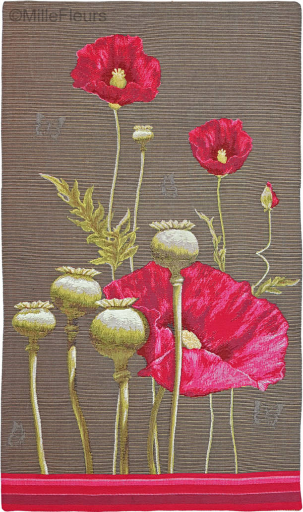 Poppies Wall tapestries Contemporary Artwork - Mille Fleurs Tapestries
