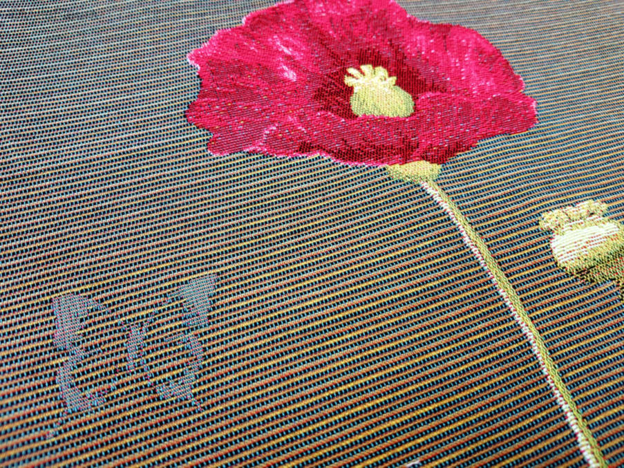 Poppies Wall tapestries Contemporary Artwork - Mille Fleurs Tapestries