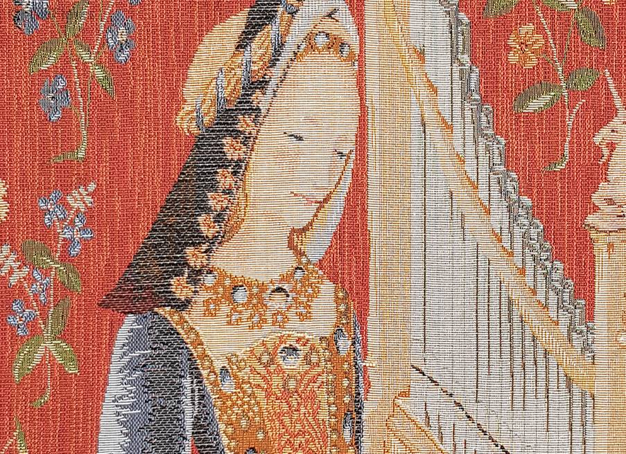 The Hearing Wall tapestries Lady and the Unicorn - Mille Fleurs Tapestries