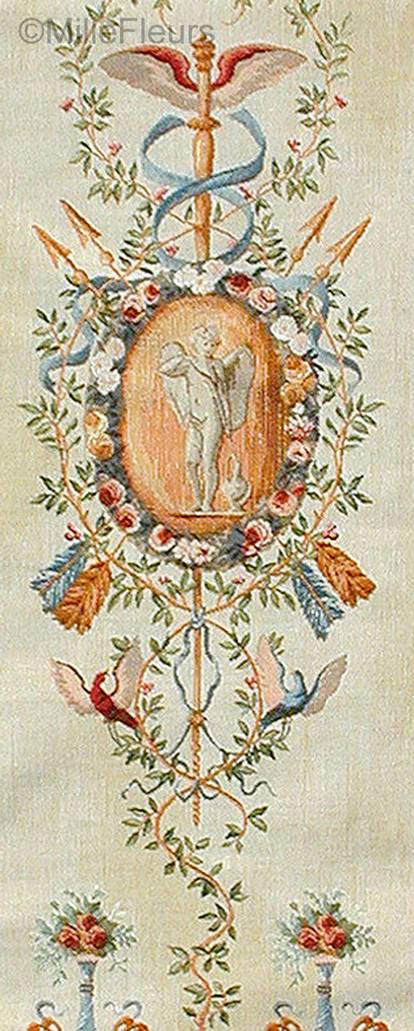 Paneel met Cupido Wandtapijten Romantisch en Pastoraal - Mille Fleurs Tapestries