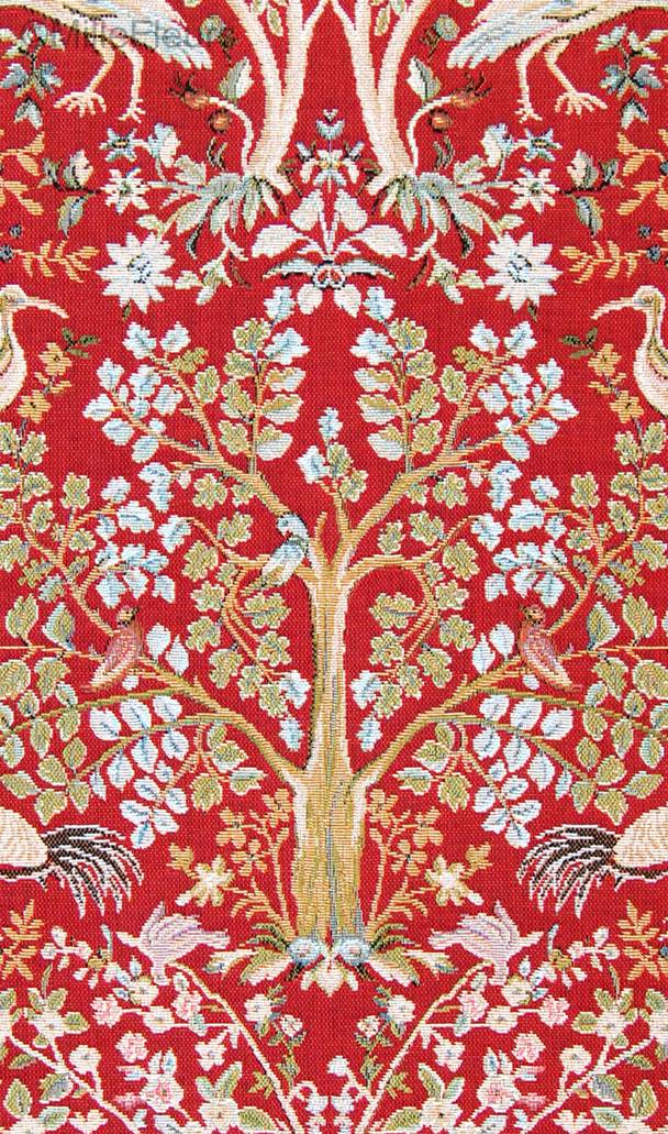 Tree of Life, red Wall tapestries William Morris and Co - Mille Fleurs Tapestries