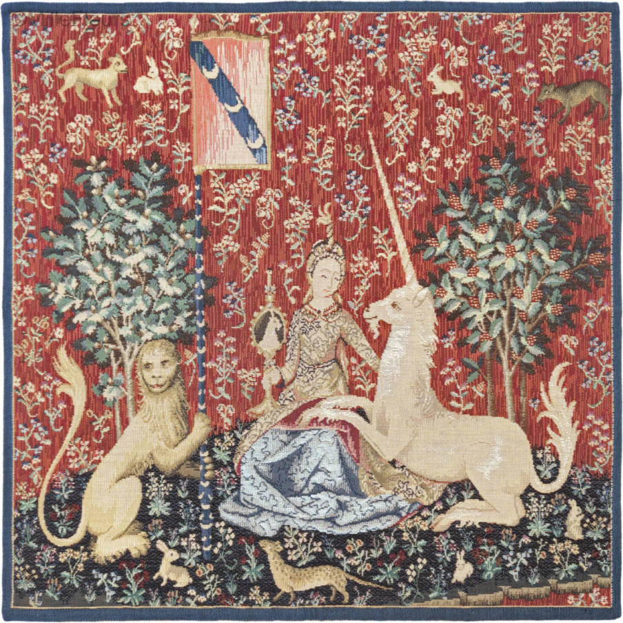 The Sight Wall tapestries Lady and the Unicorn - Mille Fleurs Tapestries