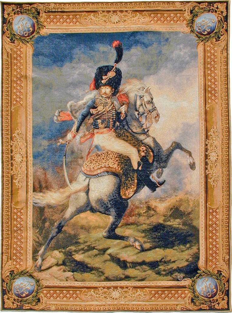 The Charging Chasseur Wall tapestries Empire and Neoclassical - Mille Fleurs Tapestries