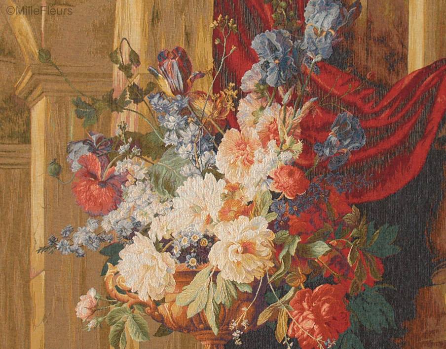 Bouquet and Architecture Wall tapestries Classic Flower Arrangements - Mille Fleurs Tapestries